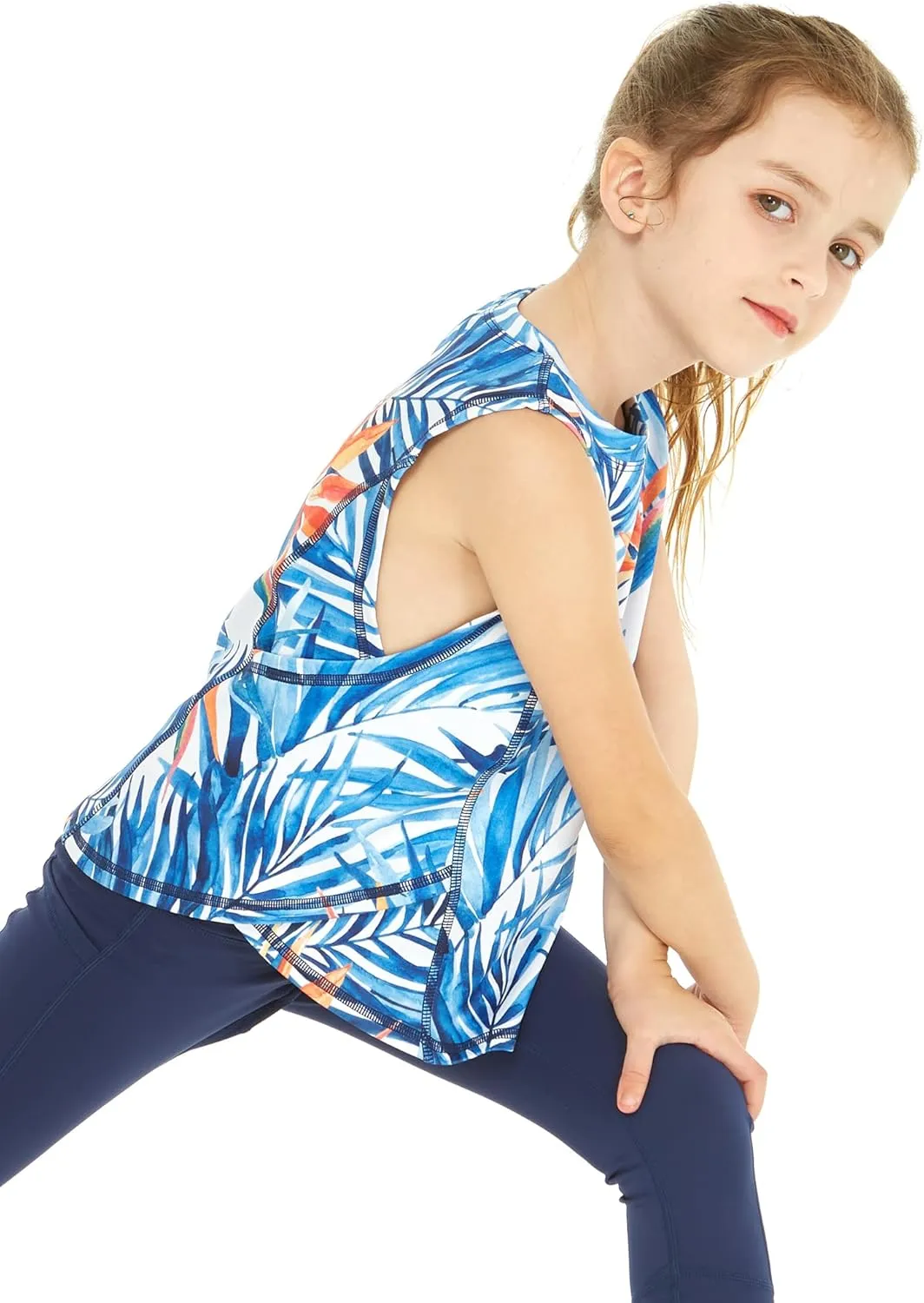 Matchable Mother or Daguhter Hawaiian Activewear Set in Firebird Blue White