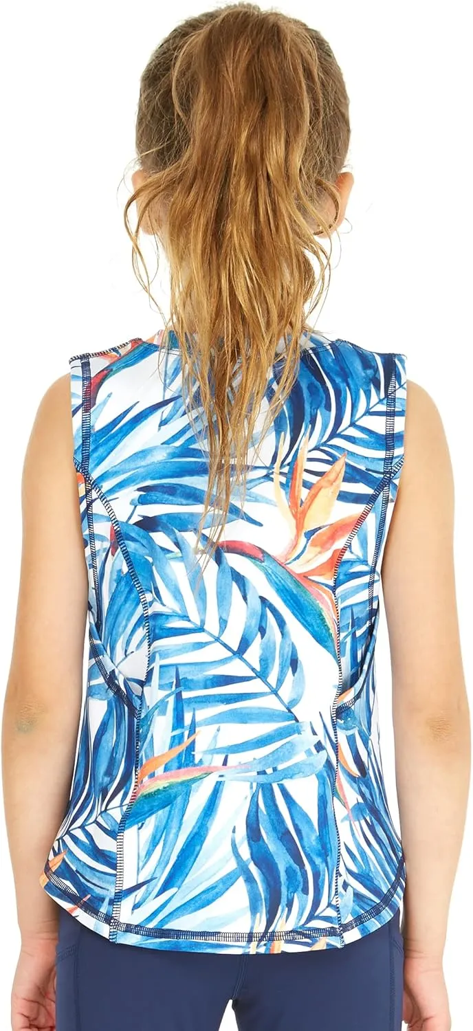 Matchable Mother or Daguhter Hawaiian Activewear Set in Firebird Blue White