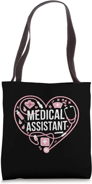 Medical Assistant Cute Heartbeat Doctor Nurse Hospital Tote Bag