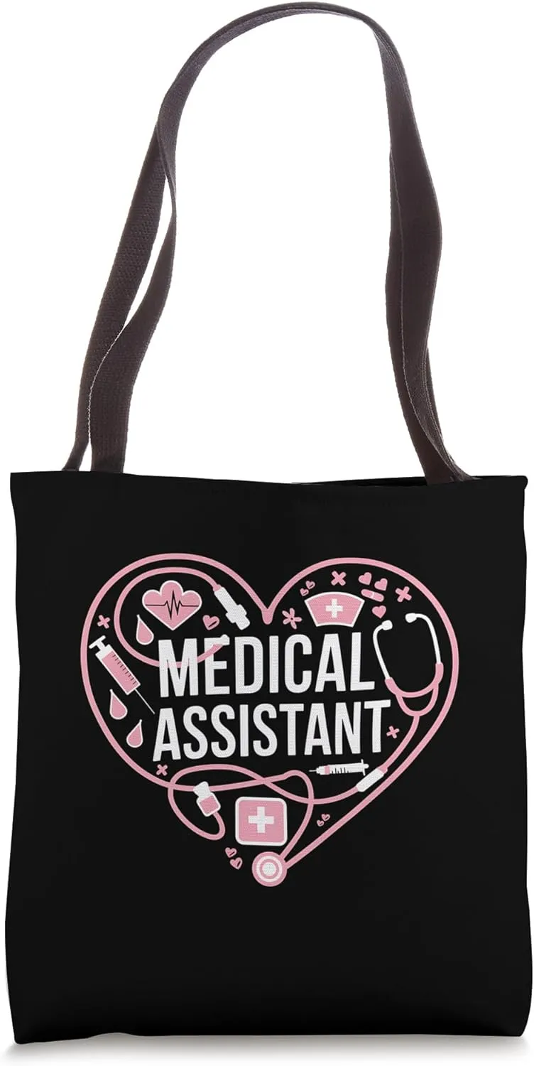 Medical Assistant Cute Heartbeat Doctor Nurse Hospital Tote Bag