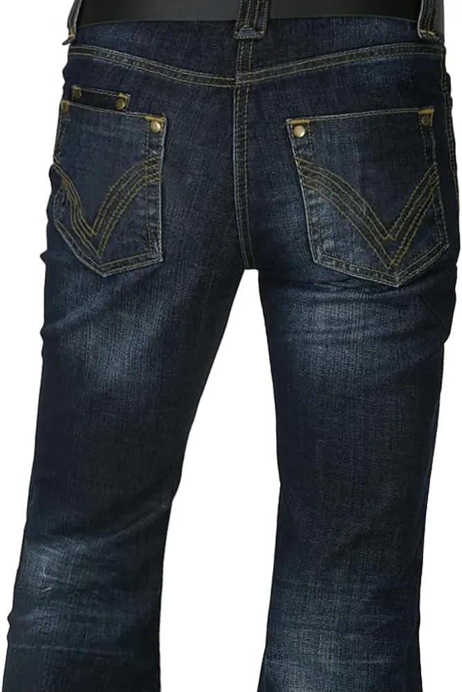 Men's Bell Bottom Jeans 60s 70s Outfits for Men,Mens Flare Jeans Bell Bottoms Pants Blue