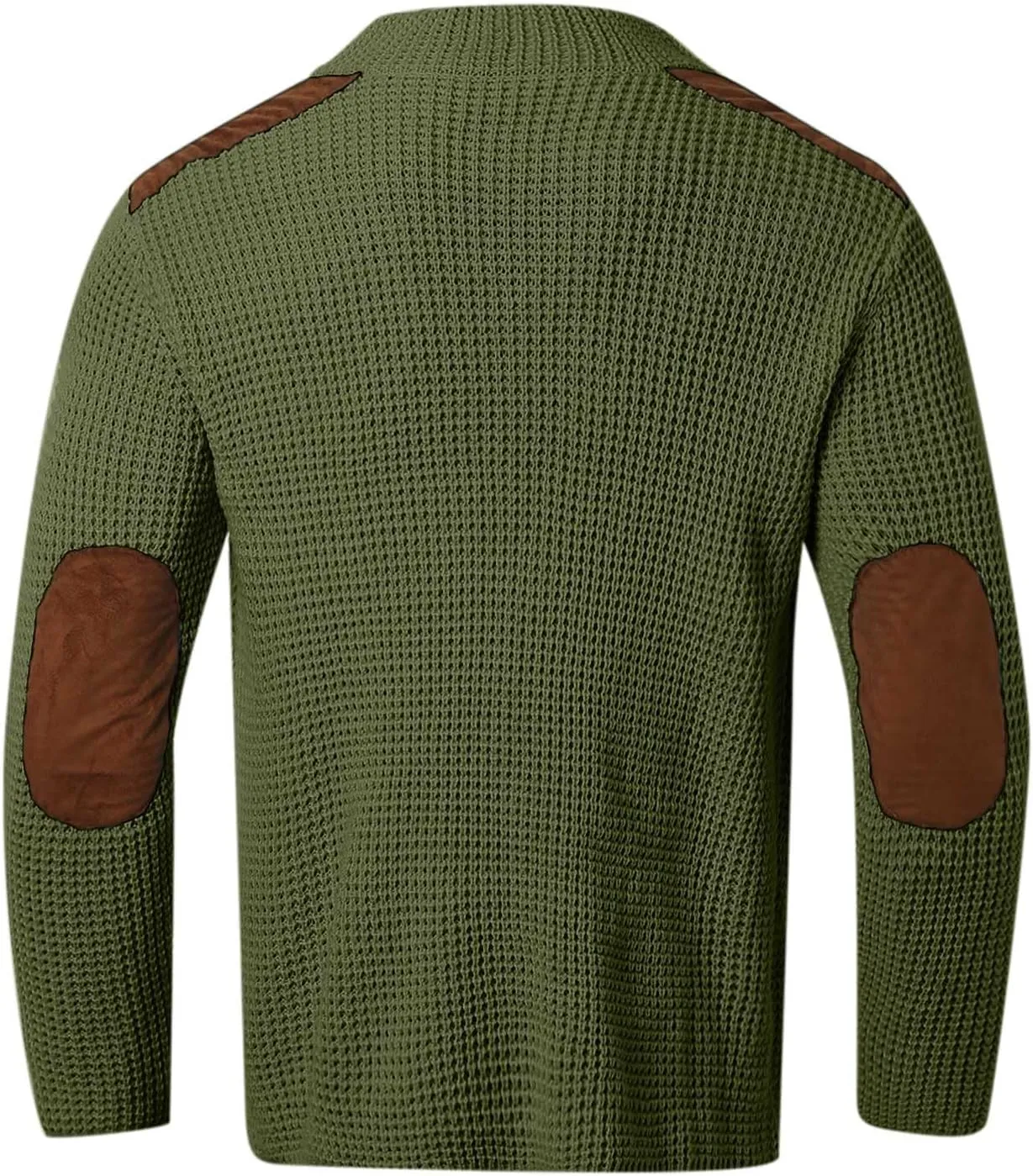 Mens Cardigan Sweater Shawl Collar Button Down Warm Knitted Sweaters Plus Size Elbow Patch Winter Chunky Cardigans
