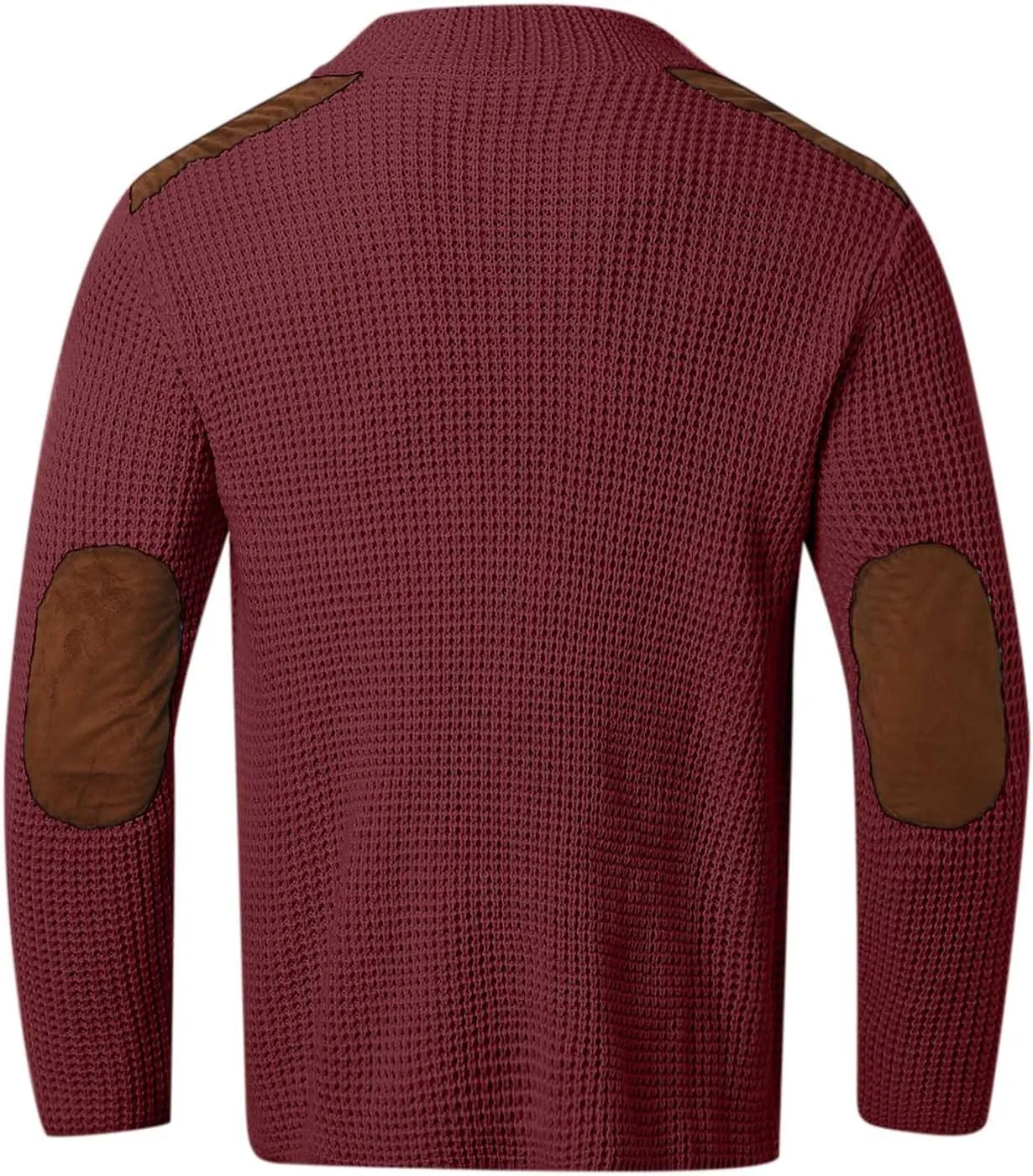 Mens Cardigan Sweater Shawl Collar Button Down Warm Knitted Sweaters Plus Size Elbow Patch Winter Chunky Cardigans