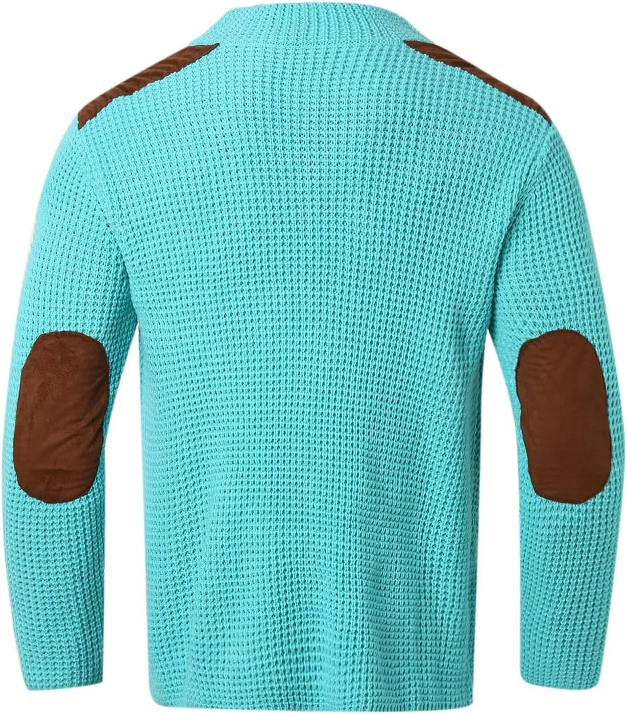 Mens Cardigan Sweater Shawl Collar Button Down Warm Knitted Sweaters Plus Size Elbow Patch Winter Chunky Cardigans