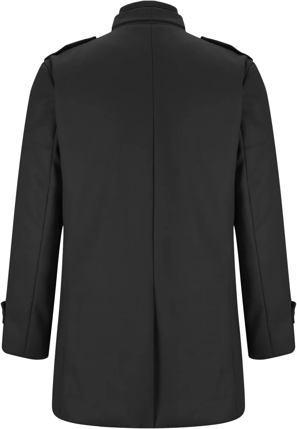 Men's Trench Coat Warm Notched Collar Overcoat Classic Single Breasted Peacoat Elegant Long Jacket Overcoat