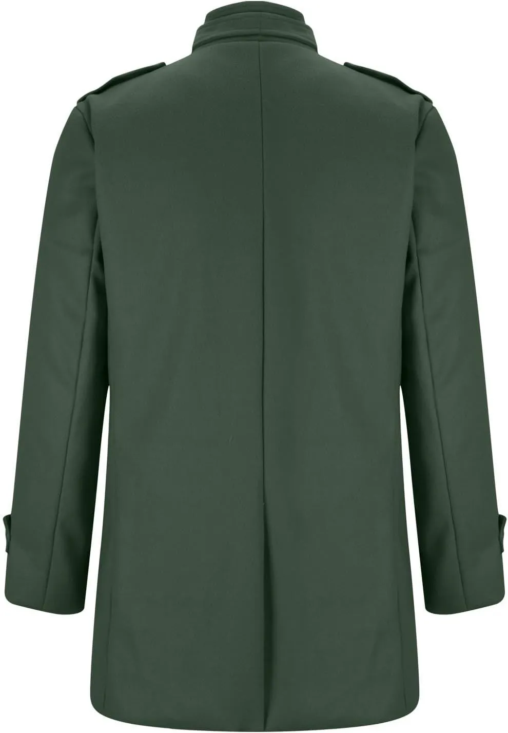 Men's Trench Coat Warm Notched Collar Overcoat Classic Single Breasted Peacoat Elegant Long Jacket Overcoat