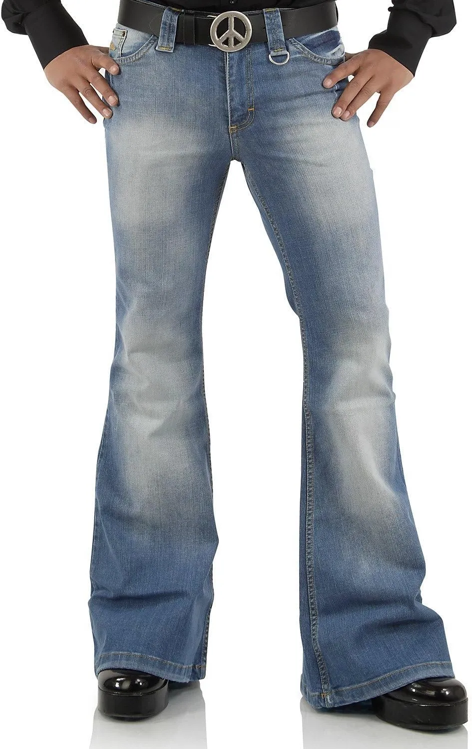 Men's Vintage Bell Bottom Jeans 60s 70s Outfits for Men,Mens Bell Bottoms Disco Pants Flared Jeans