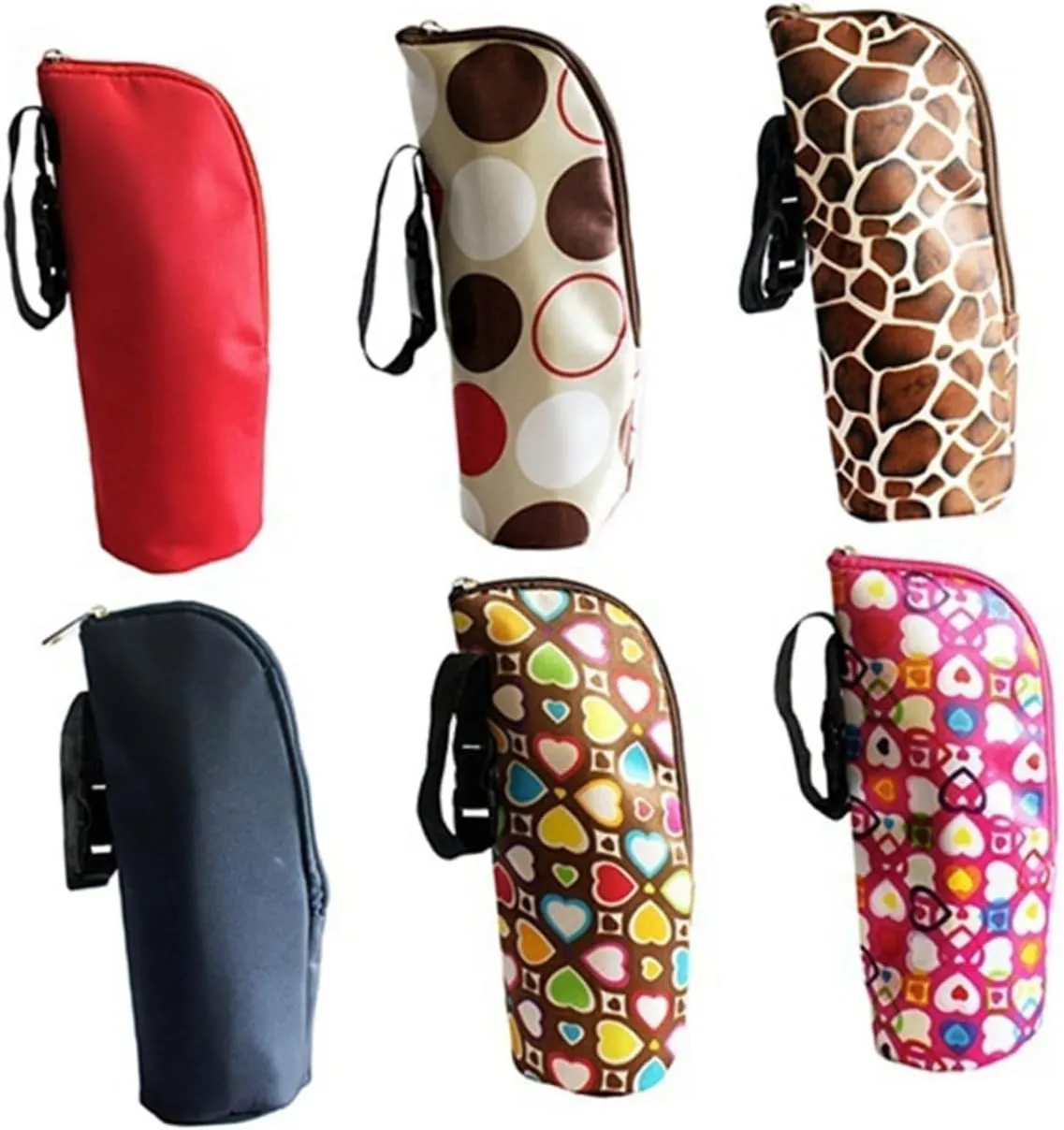 Milisten Portable Milk Bottle Warmer Bag Insulated Feeding Bottle Tote with Stroller Hook Bright Red Durable Design for Easy Carrying and Long Lasting Use