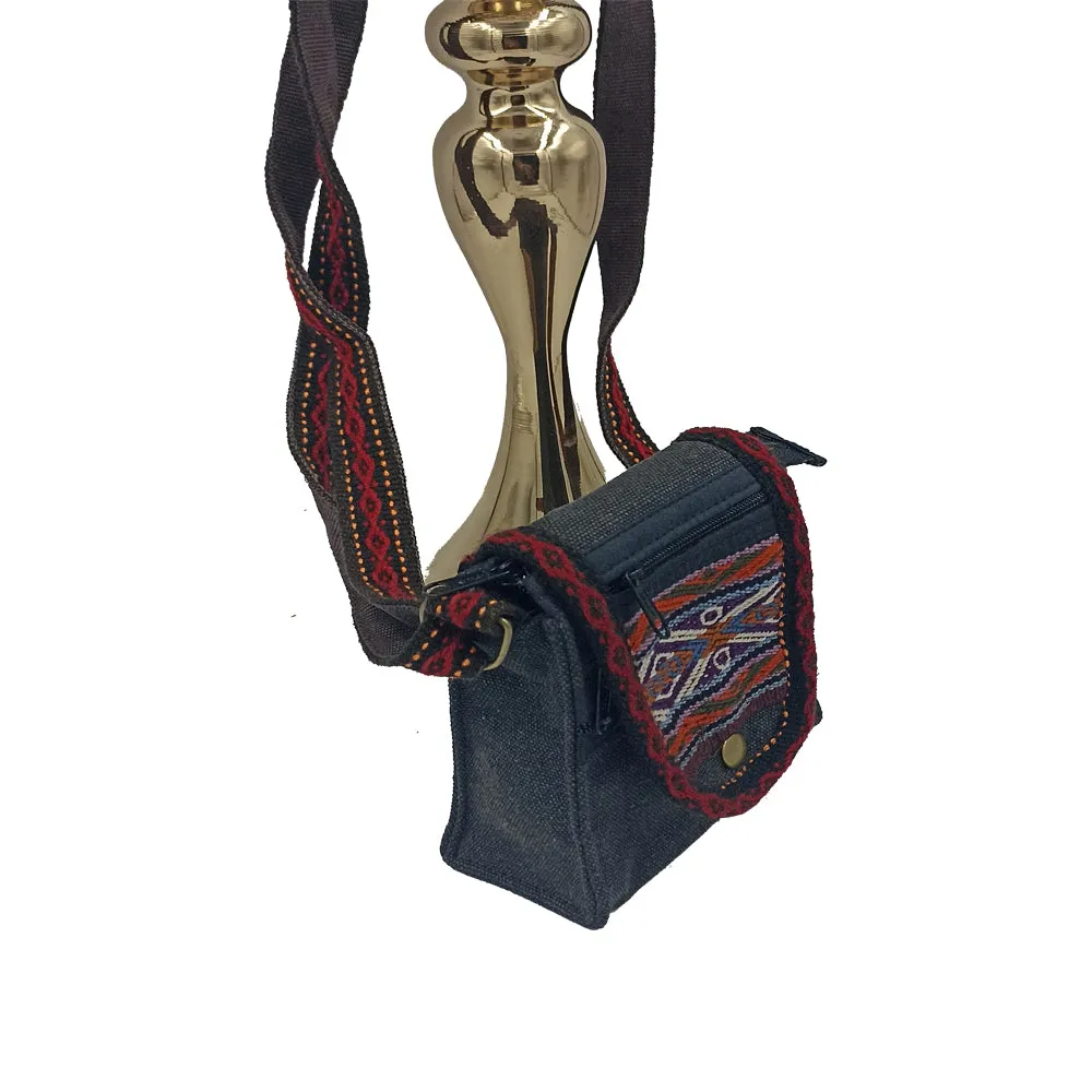 Mini Canvas Crossbody Handbag