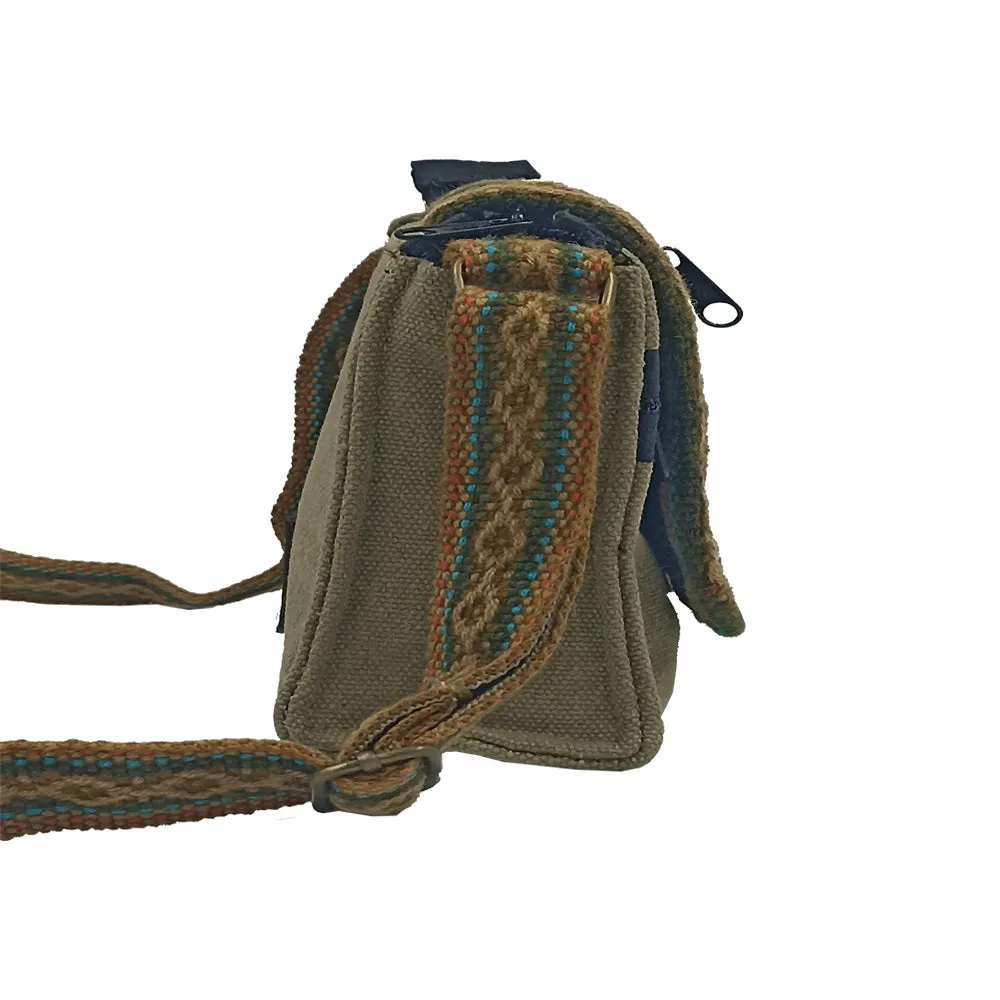 Mini Canvas Crossbody Handbag