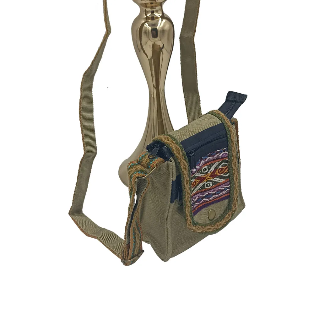 Mini Canvas Crossbody Handbag