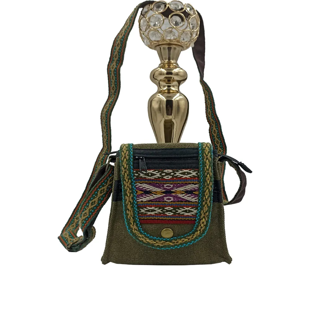 Mini Canvas Crossbody Handbag