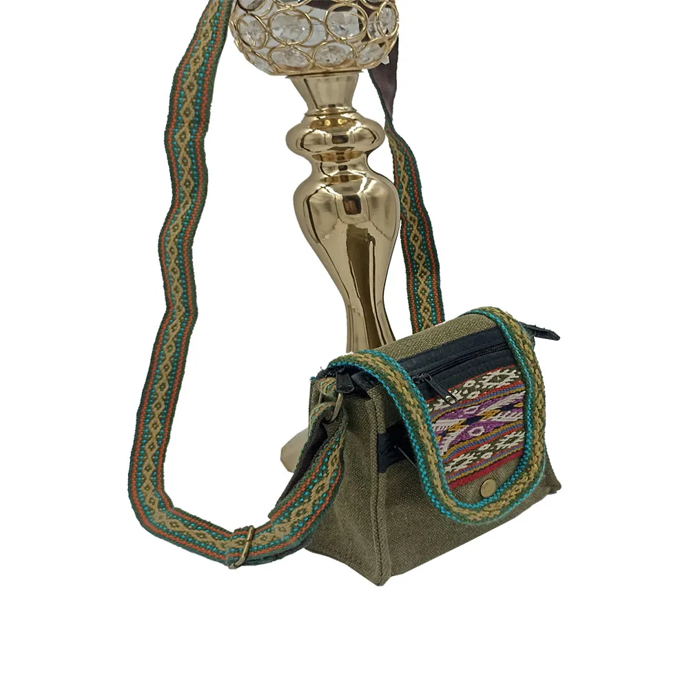 Mini Canvas Crossbody Handbag