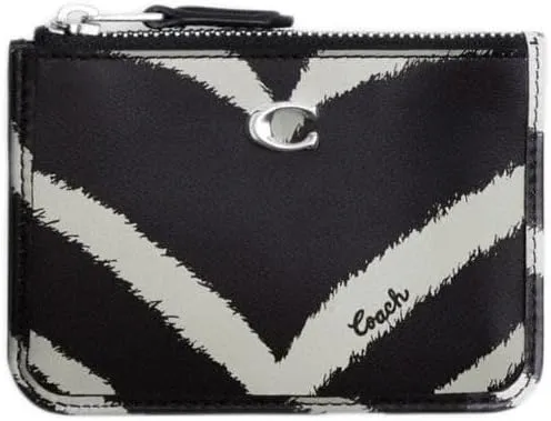Mini Skinny Id Case With Zebra Print