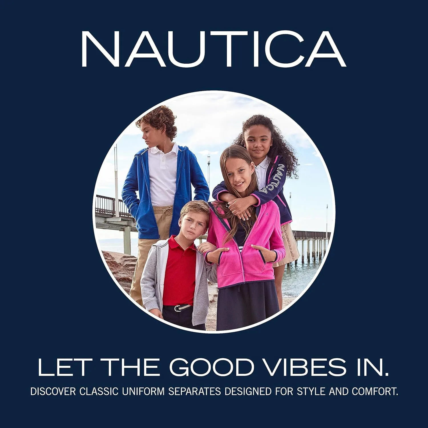 Nautica Girls' School Uniform Sensory-Friendly Legging