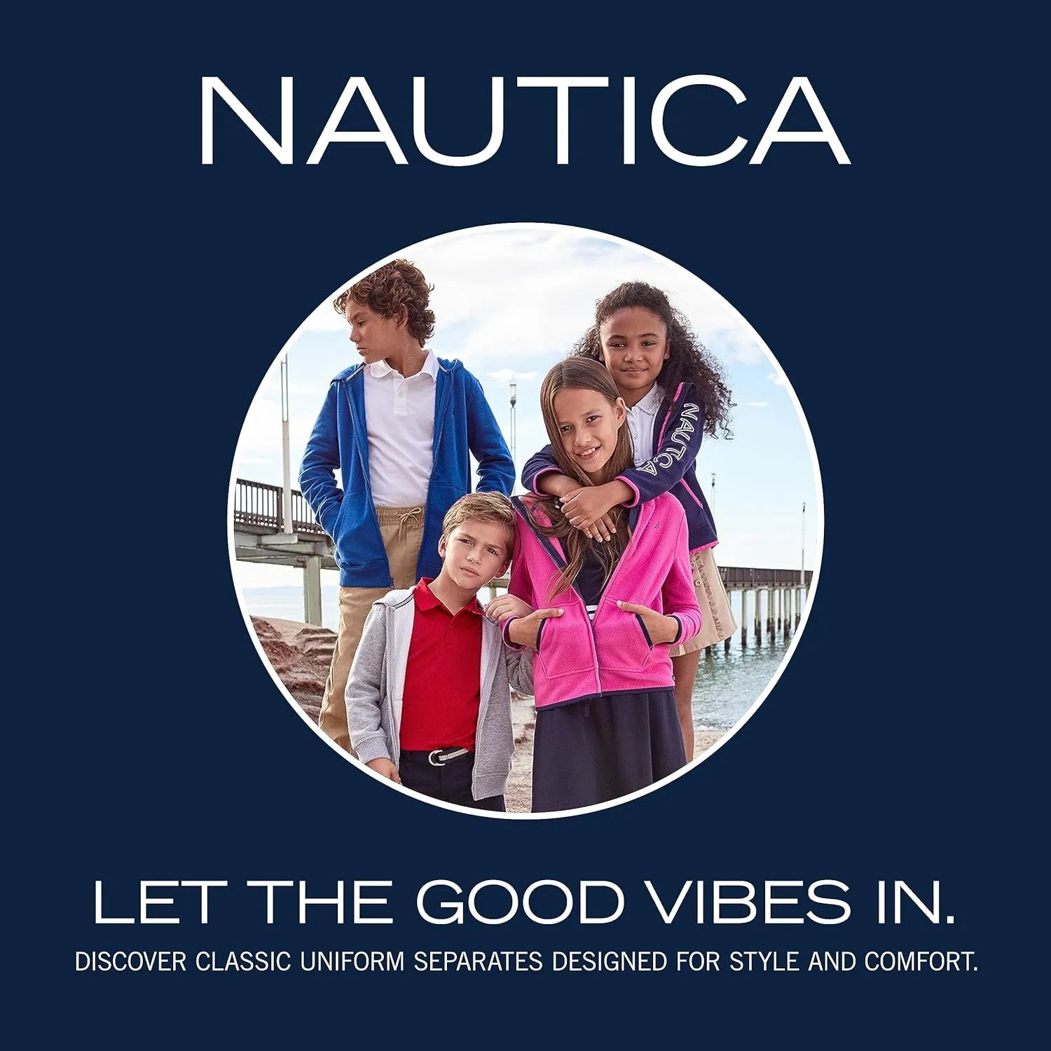 Nautica Girls' School Uniform Sensory-Friendly Legging