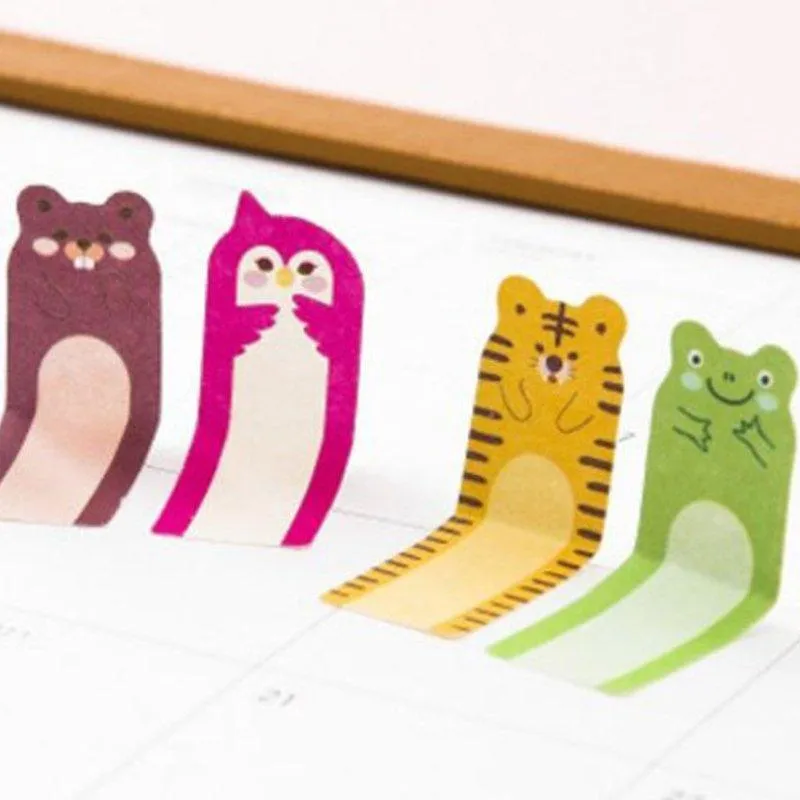Original Cute Chubby long Shape 5 Kinds of Animals Storage Label Stickers Notes Sticky Notes Random Shippment NP-H7TGW-003