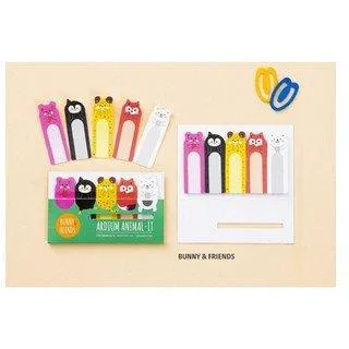 Original Cute Chubby long Shape 5 Kinds of Animals Storage Label Stickers Notes Sticky Notes Random Shippment NP-H7TGW-003