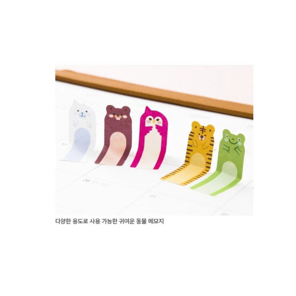 Original Cute Chubby long Shape 5 Kinds of Animals Storage Label Stickers Notes Sticky Notes Random Shippment NP-H7TGW-003