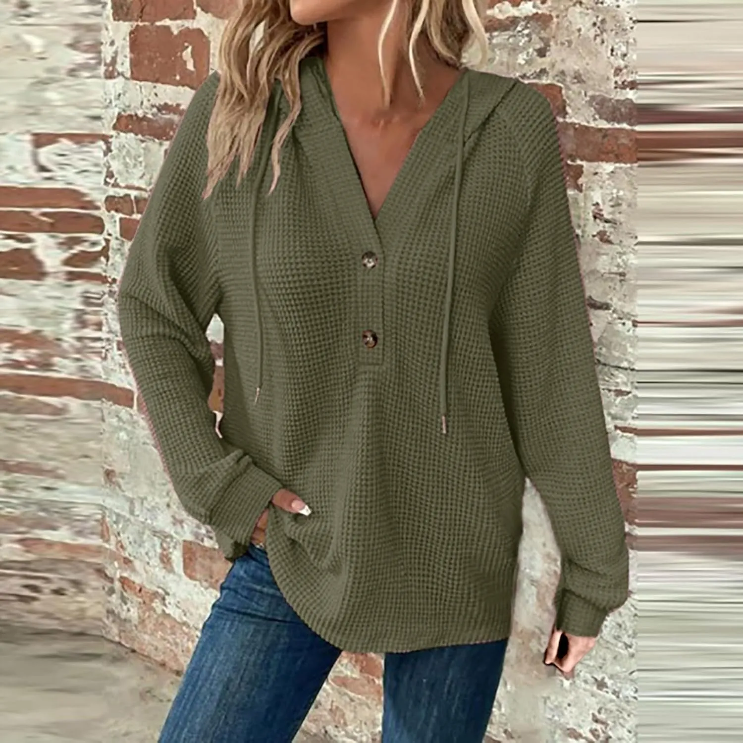 Oversized Hoodies for Women - Womens Fashion Hoodies Pullover - Knit Tops for Women - Cute Hooded Sweatshirt