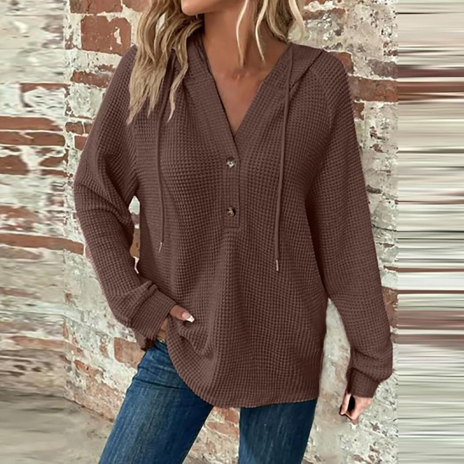 Oversized Hoodies for Women - Womens Fashion Hoodies Pullover - Knit Tops for Women - Cute Hooded Sweatshirt