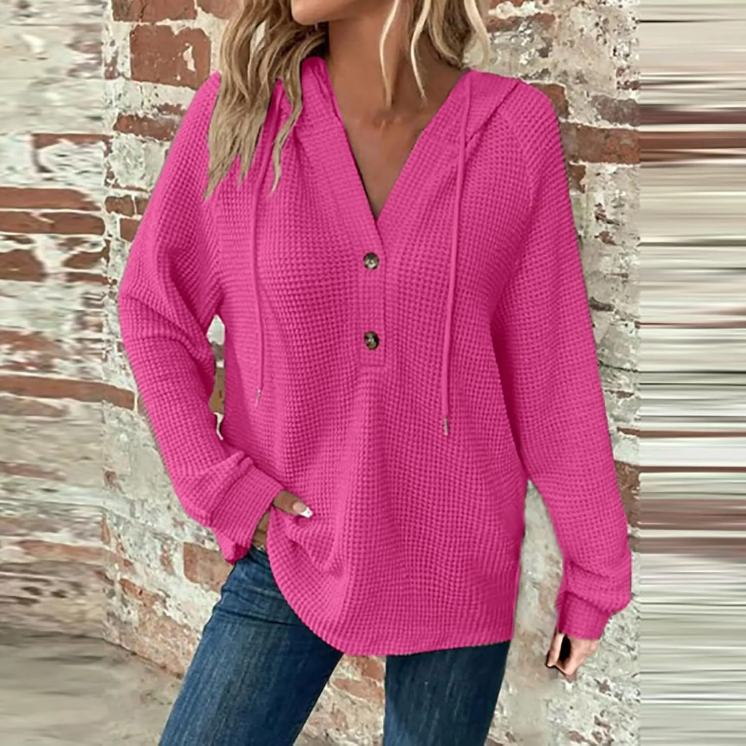 Oversized Hoodies for Women - Womens Fashion Hoodies Pullover - Knit Tops for Women - Cute Hooded Sweatshirt