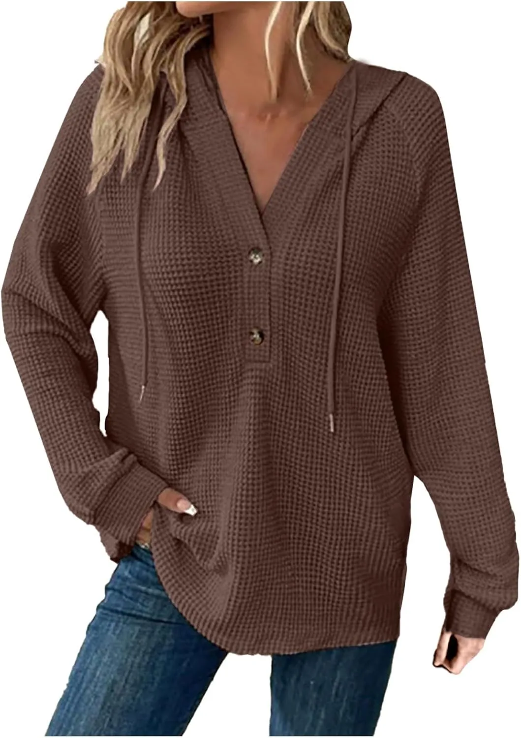 Oversized Hoodies for Women - Womens Fashion Hoodies Pullover - Knit Tops for Women - Cute Hooded Sweatshirt