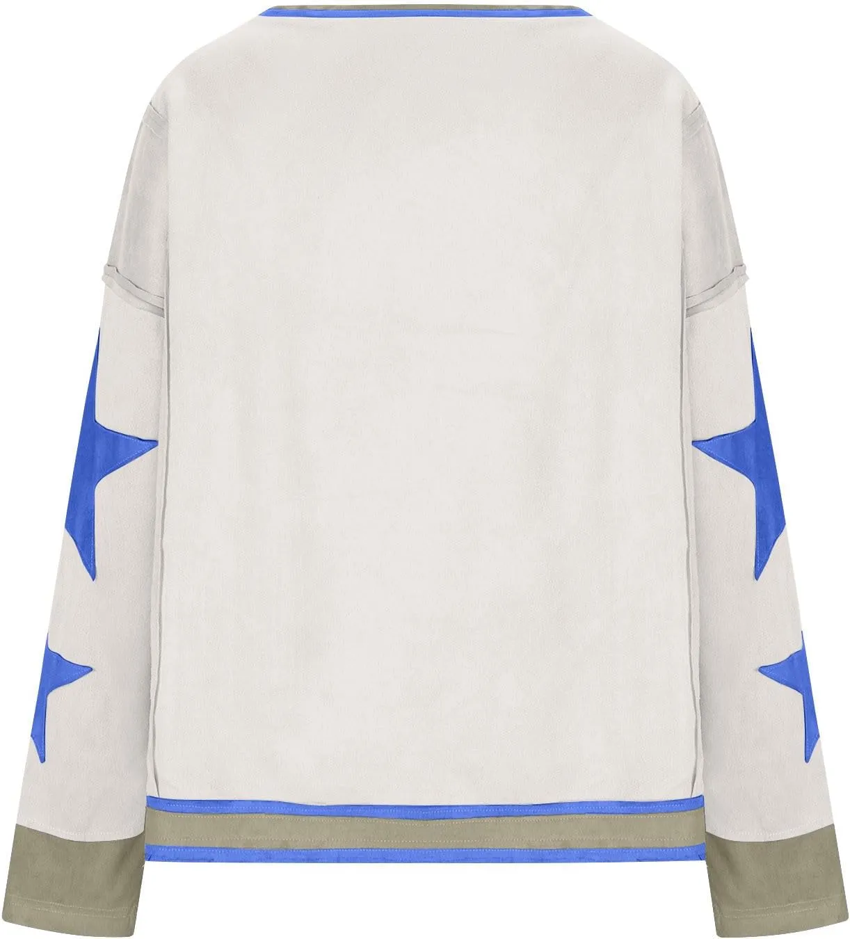 Oversized Star Sweatshirts For Women Fall Fashion 2024 Graphic Long Sleeve Crewneck Drop Shoulder Pullover Tops