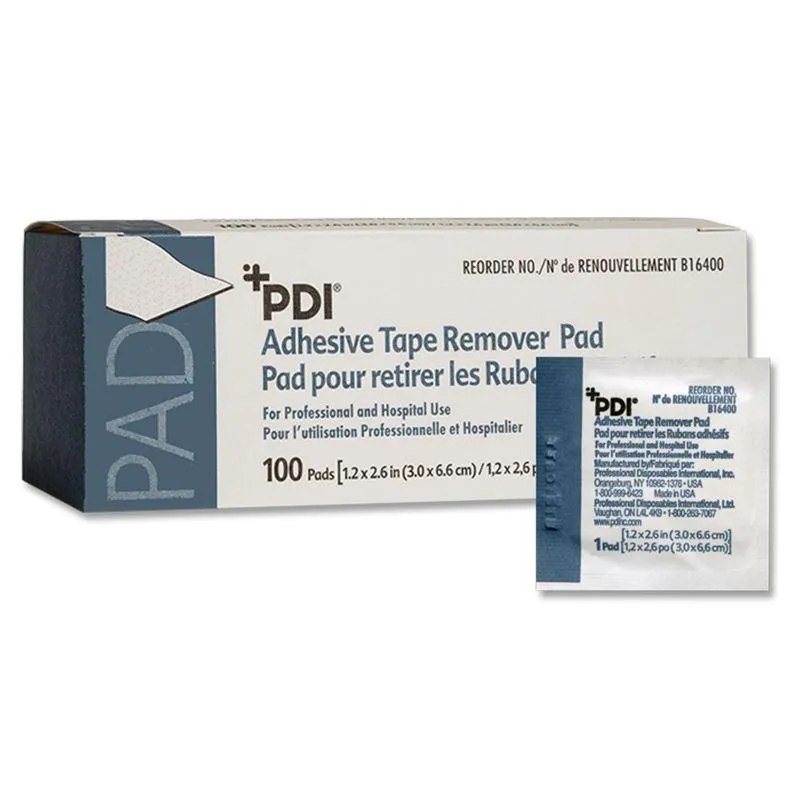 PDI Adhesive Tape Remover Pad, 1-1/4" x 2-3/5"