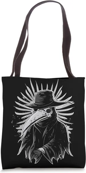 Plague Doctor Steampunk Medieval Medicines Horror Halloween Tote Bag
