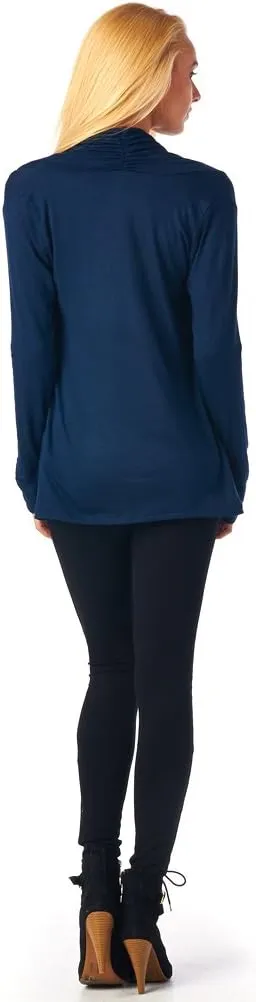 Popana Womens Casual Long Sleeve Criss Cross Fall Cardigan Plus Size Made in USA