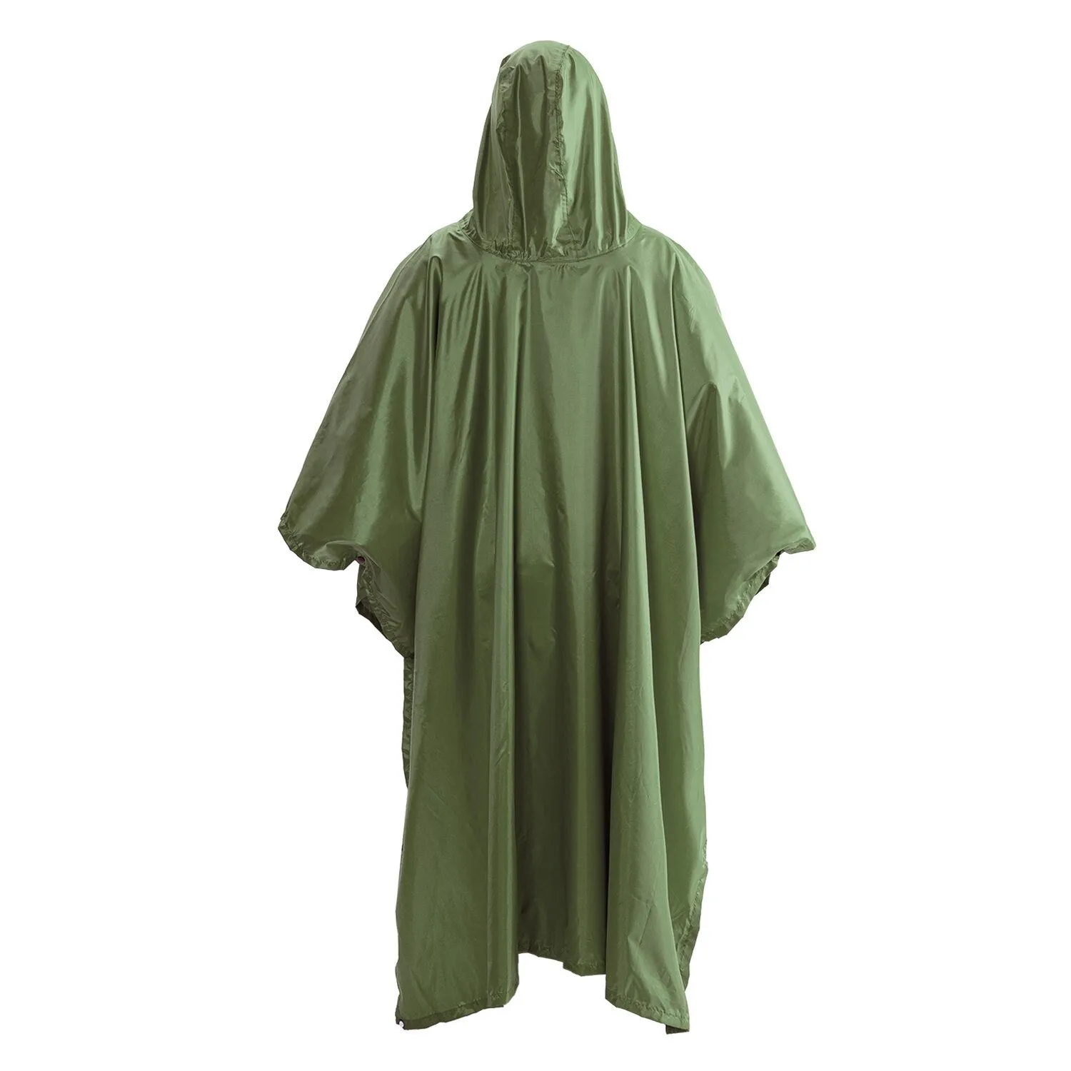 Portable Multifunctional 3 In 1 Rain Coat Hiking Camping Raincoat Poncho Mat Awning Durable
