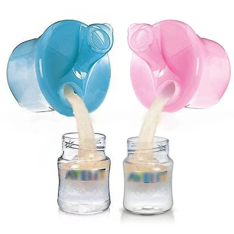 Portable Plastic Baby Milk Box Feeding Powder Dispenser Container Three Lattice Compartment Infant Food Storage High Quality