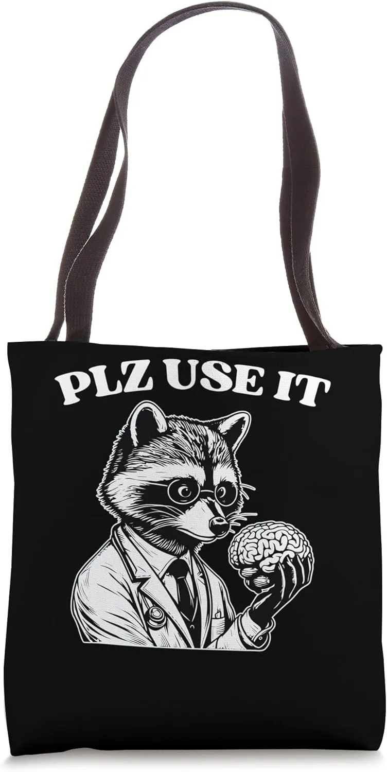 Raccoon Doctor Funny Graphic Novelty Humor Medical Student Tote Bag