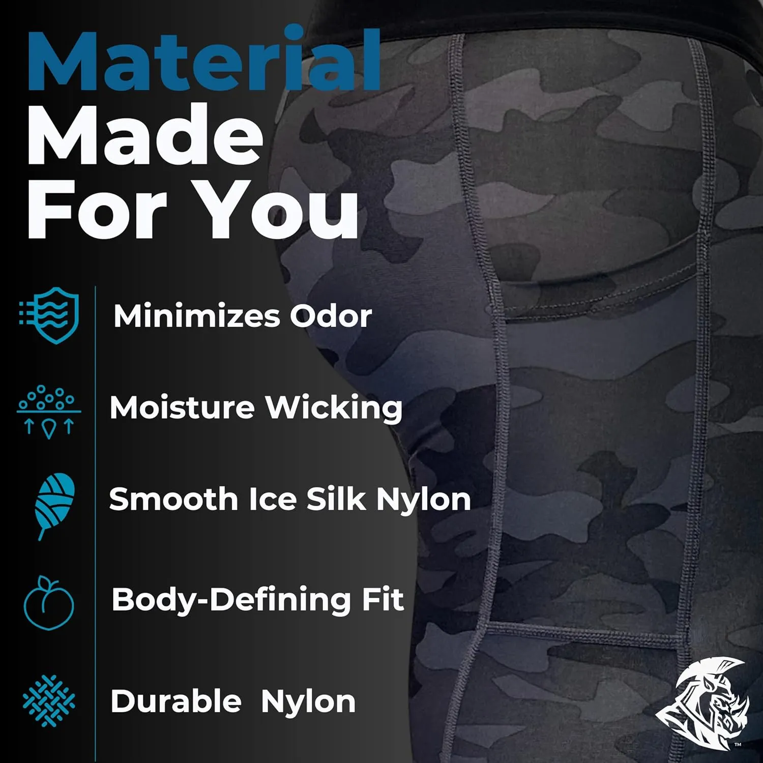 Real Men ABCD Pouch Compression Pants - 1, 2 & 3 Pack, Mens Leggings, Yoga Pants, Tights, Base Layer Men Cold Weather