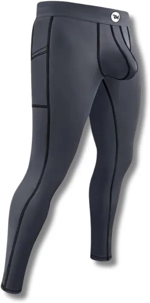 Real Men ABCD Pouch Compression Pants - 1, 2 & 3 Pack, Mens Leggings, Yoga Pants, Tights, Base Layer Men Cold Weather