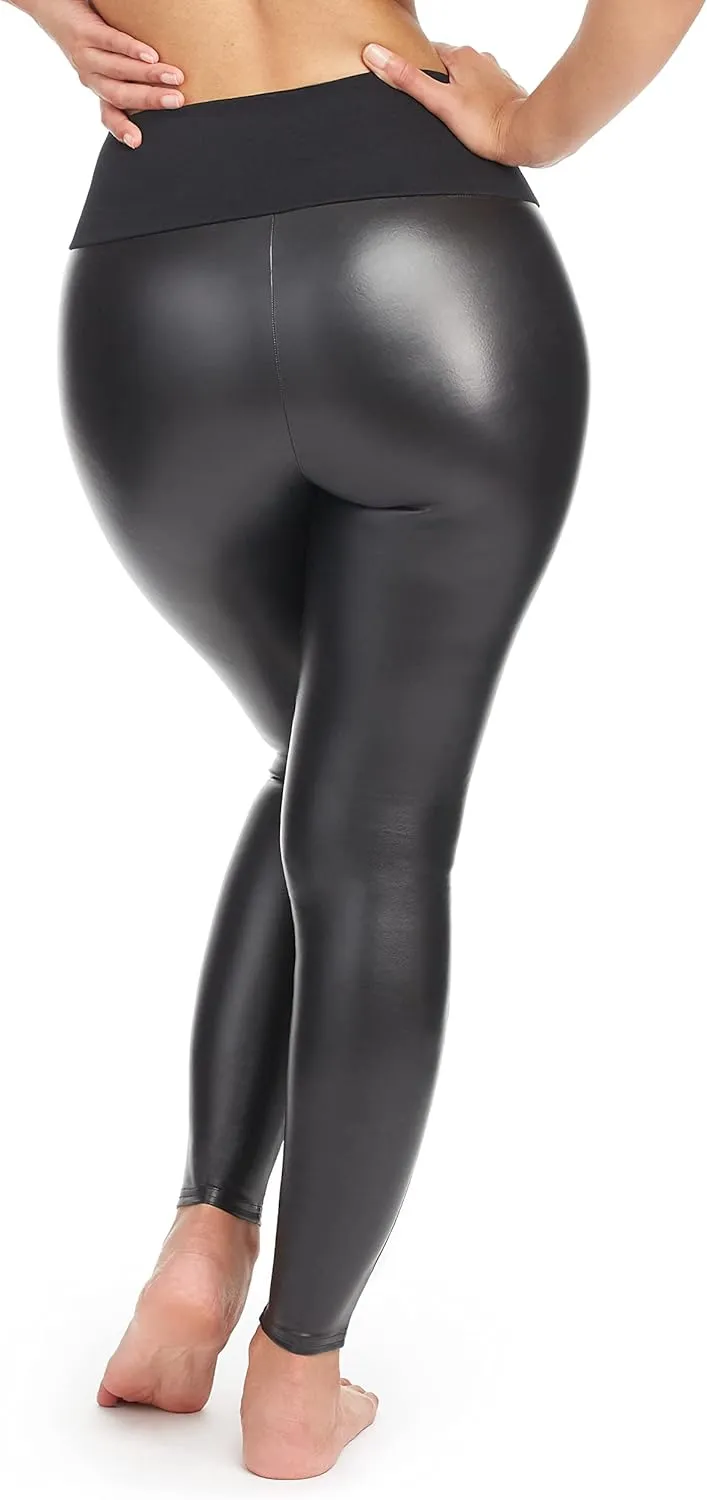 Red Hot by SPANX Womens Leather Look Shaping Leggings