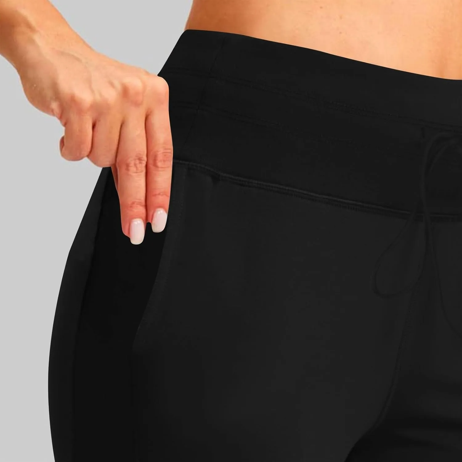 RKSTN Womens Fall Winter Yoga Pants Fleece Lined Leggings High Waist Drawstring Stretchy Sports Running Fitness Pant