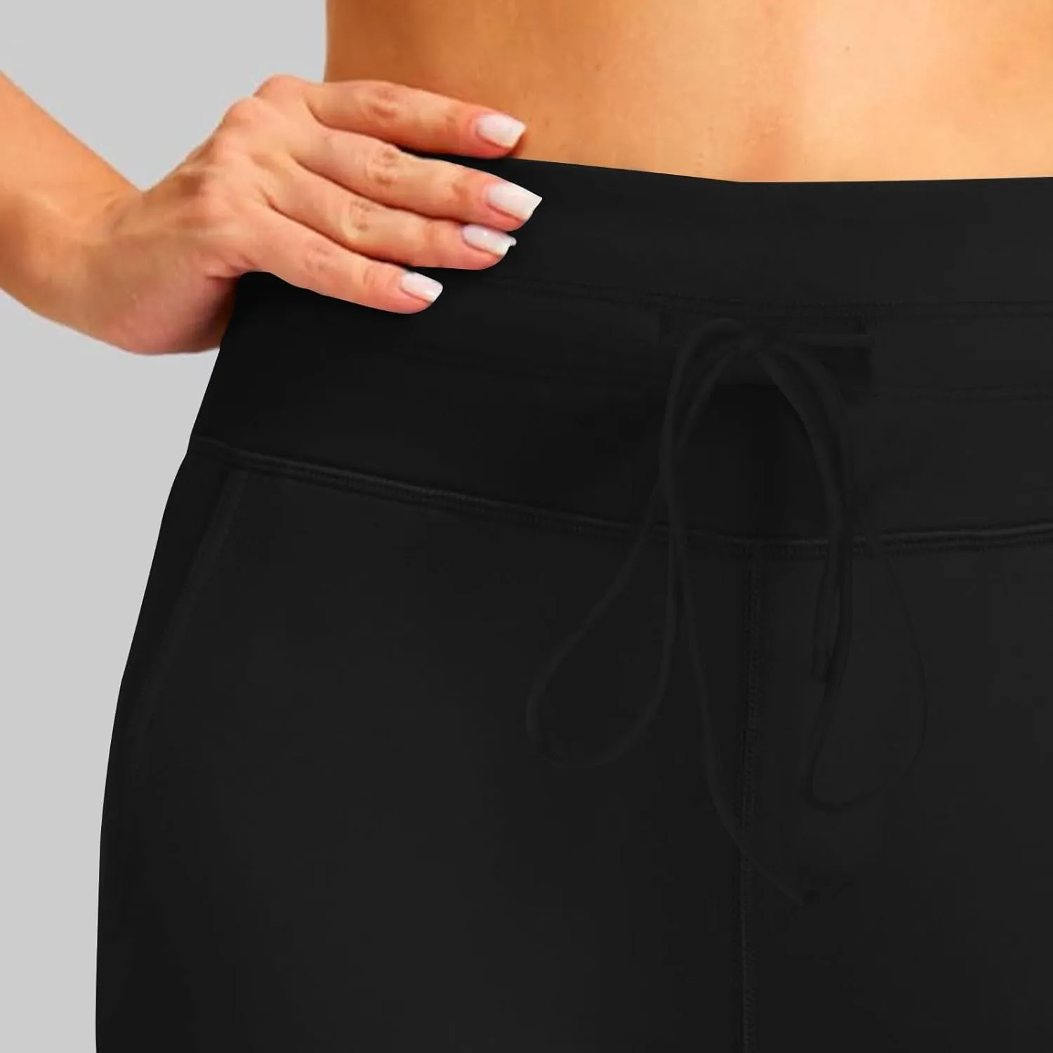 RKSTN Womens Fall Winter Yoga Pants Fleece Lined Leggings High Waist Drawstring Stretchy Sports Running Fitness Pant