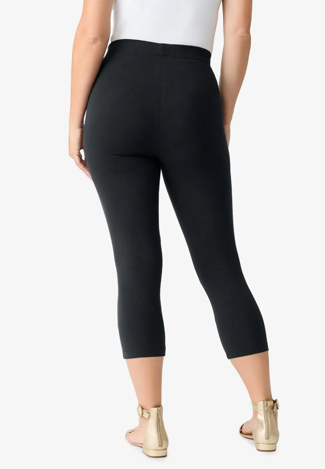 Roaman's Women's Plus Size Essential Stretch Capri Legging