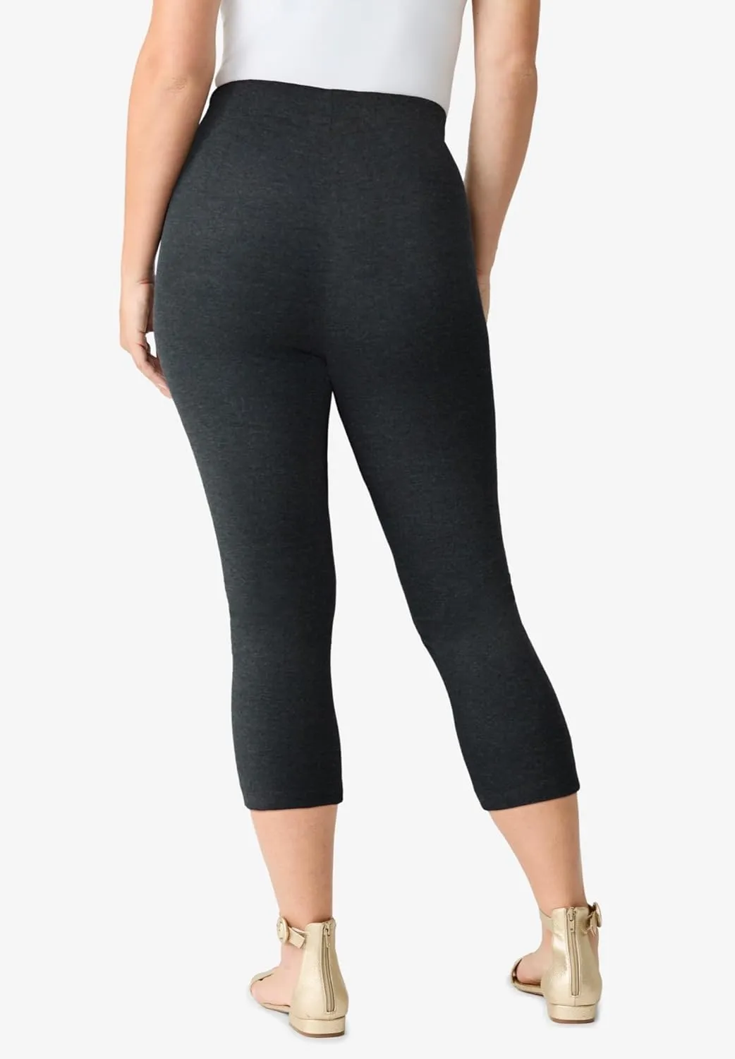 Roaman's Women's Plus Size Essential Stretch Capri Legging