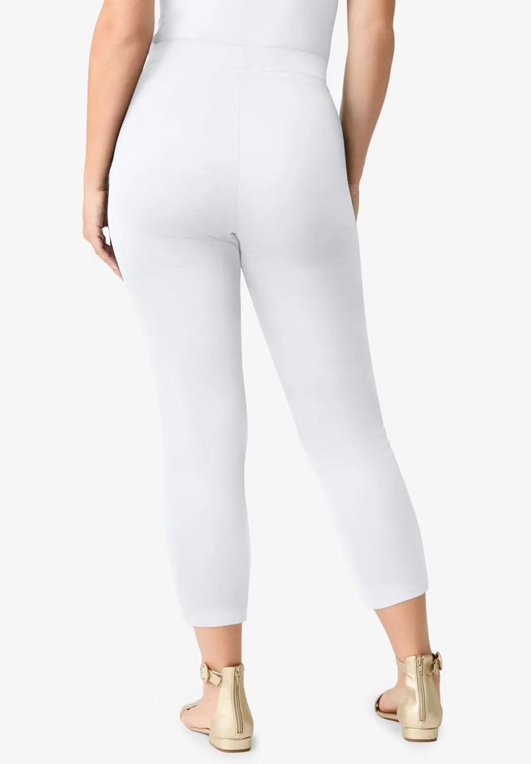 Roaman's Women's Plus Size Essential Stretch Capri Legging