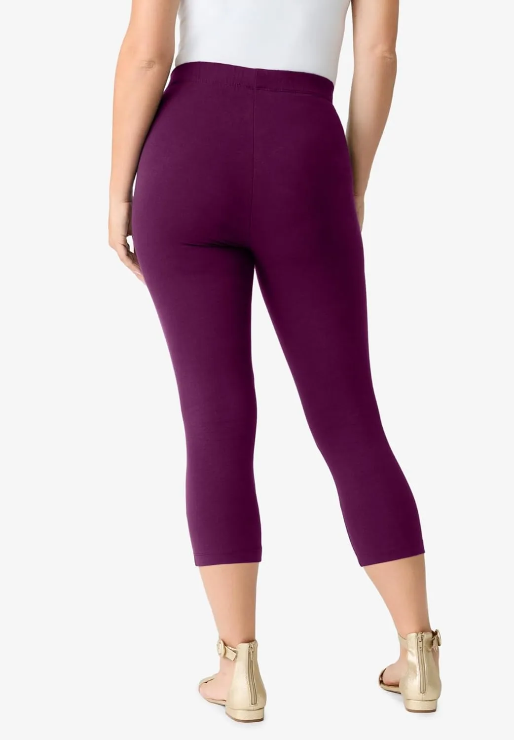 Roaman's Women's Plus Size Essential Stretch Capri Legging