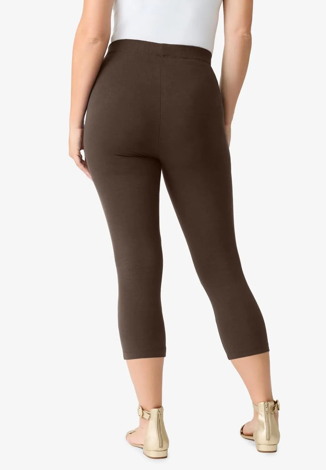 Roaman's Women's Plus Size Essential Stretch Capri Legging