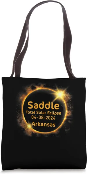 Saddle, Arkansas Totality Total Solar Eclipse April 8 2024 Tote Bag