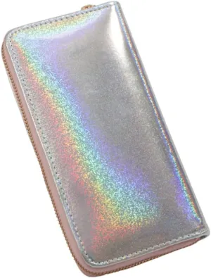 SAFIGLE Lady Zipper Purse Fashion Handbag Multi-function Storage Bag Stylish Phone Bag Wallet Silver