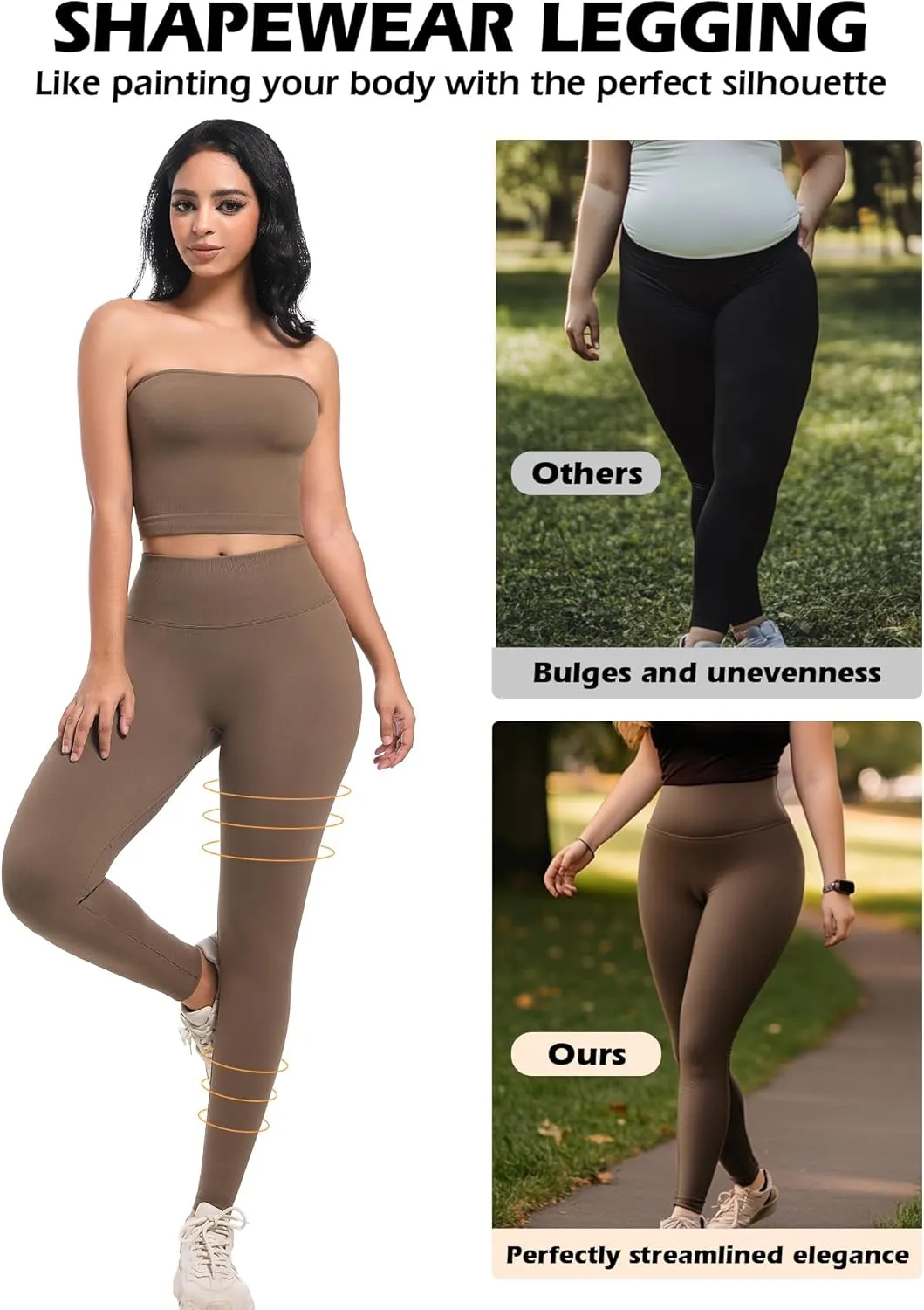 Shapewear Legging Panty Butt Lift High-Waisted Compression Tummy Control Leggings for Women Thigh Slimmer Body Shaper