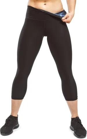 Sweat Shaper Women's Sauna Leggings Compression High Waist Yoga Pants Thermo Sweat Capris
