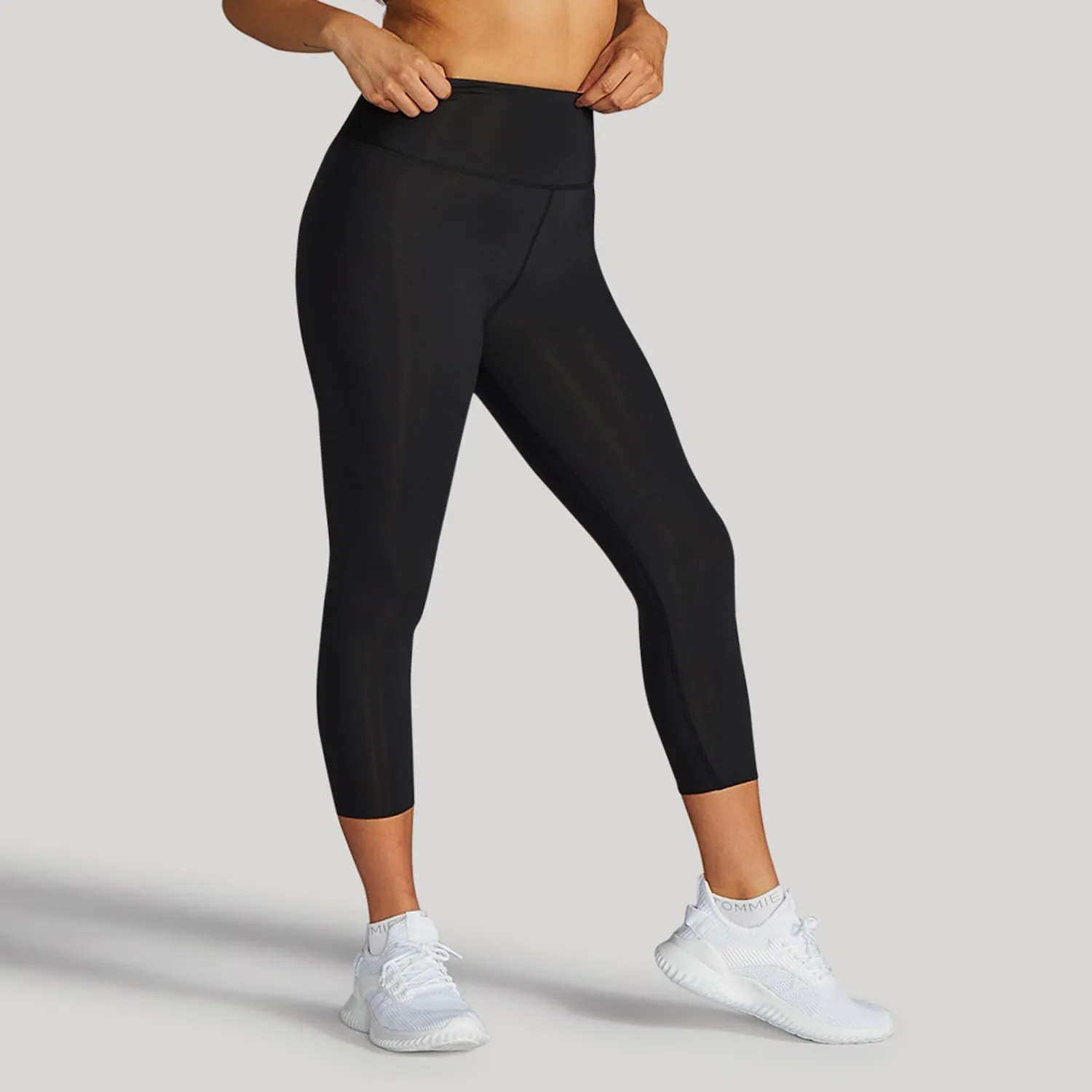 Tommie Copper Lower Back Support Compression Capri Leggings for Women, Flattering Fit, Sweat Wicking, Breathable