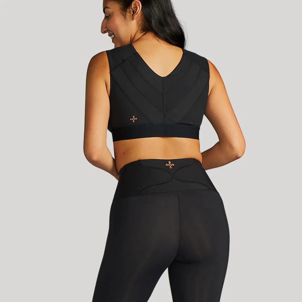 Tommie Copper Lower Back Support Compression Capri Leggings for Women, Flattering Fit, Sweat Wicking, Breathable